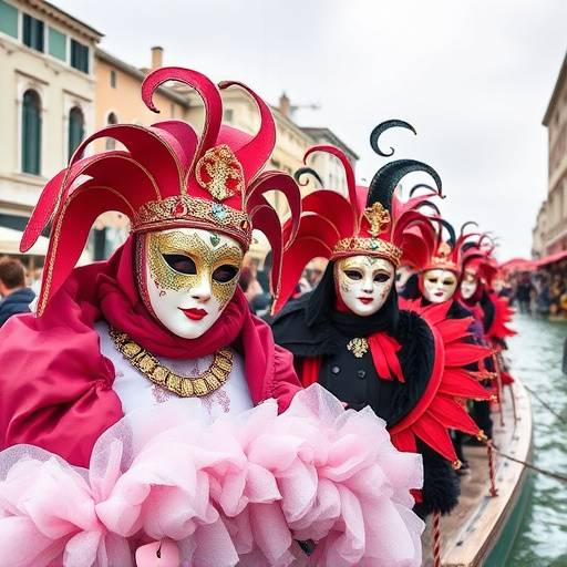 Il Carnevale di Venezia, una festa con maschere elaborate e sfilate in barca