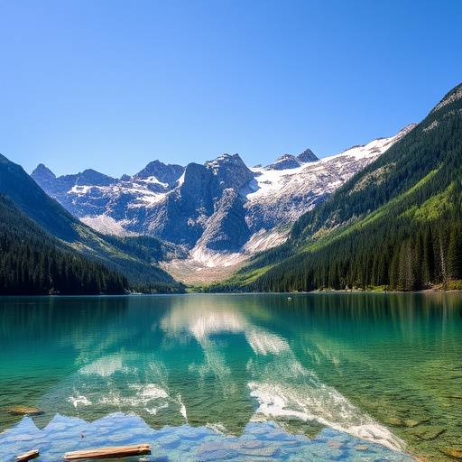 Scorcio delle montagne del Trentino con un lago alpino cristallino